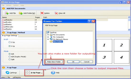 Start imposition of A-PDF N-up Page